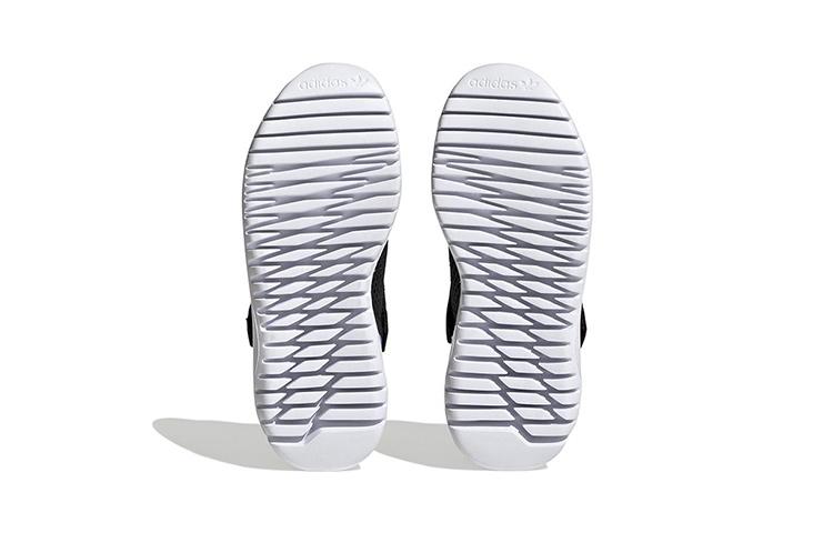 adidas Originals Flex Collection Lace Up Low Top Kids' Running Shoes Black White Children Aged 3 7 Years Old HQ4000