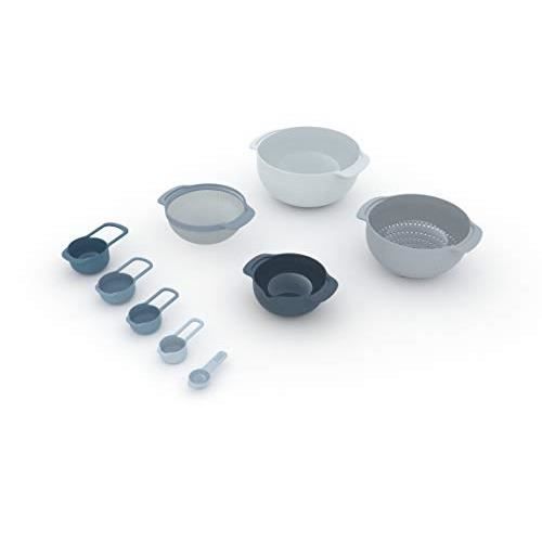 Joseph Joseph 40101 Editions Nest 9 Plus Ensemble Compact de 9 pièces de préparation culinaire-Ciel 40101