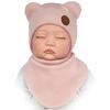 Baby Set Striped Hat Scarf 44-46