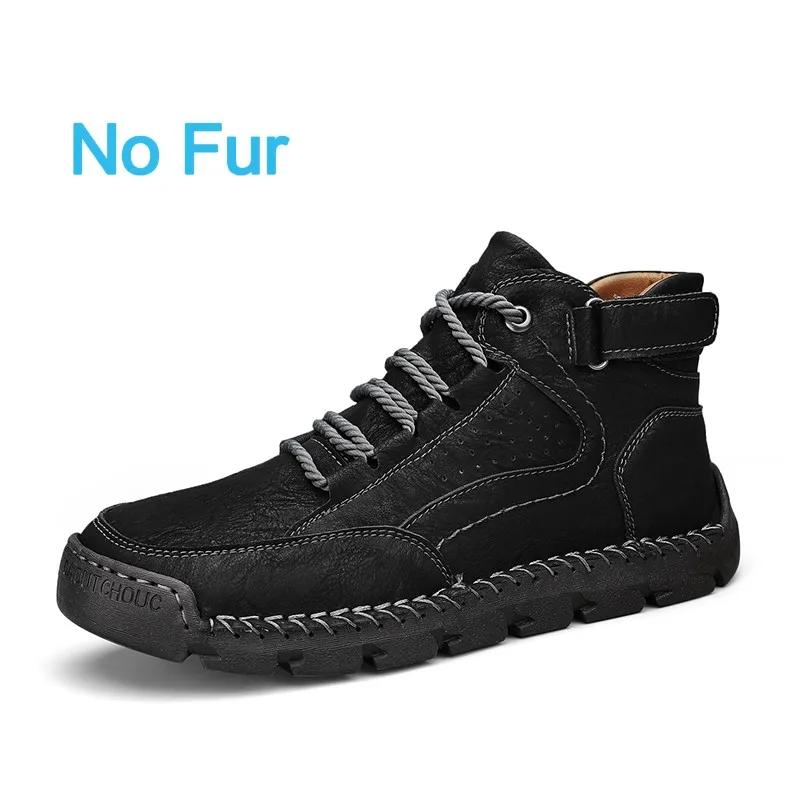 Fashion New Handmade Men's Boots Outdoor Leather Platform Casual Shoes High Quality Hking Boots for Men Winter Comfortable Ankle Boots