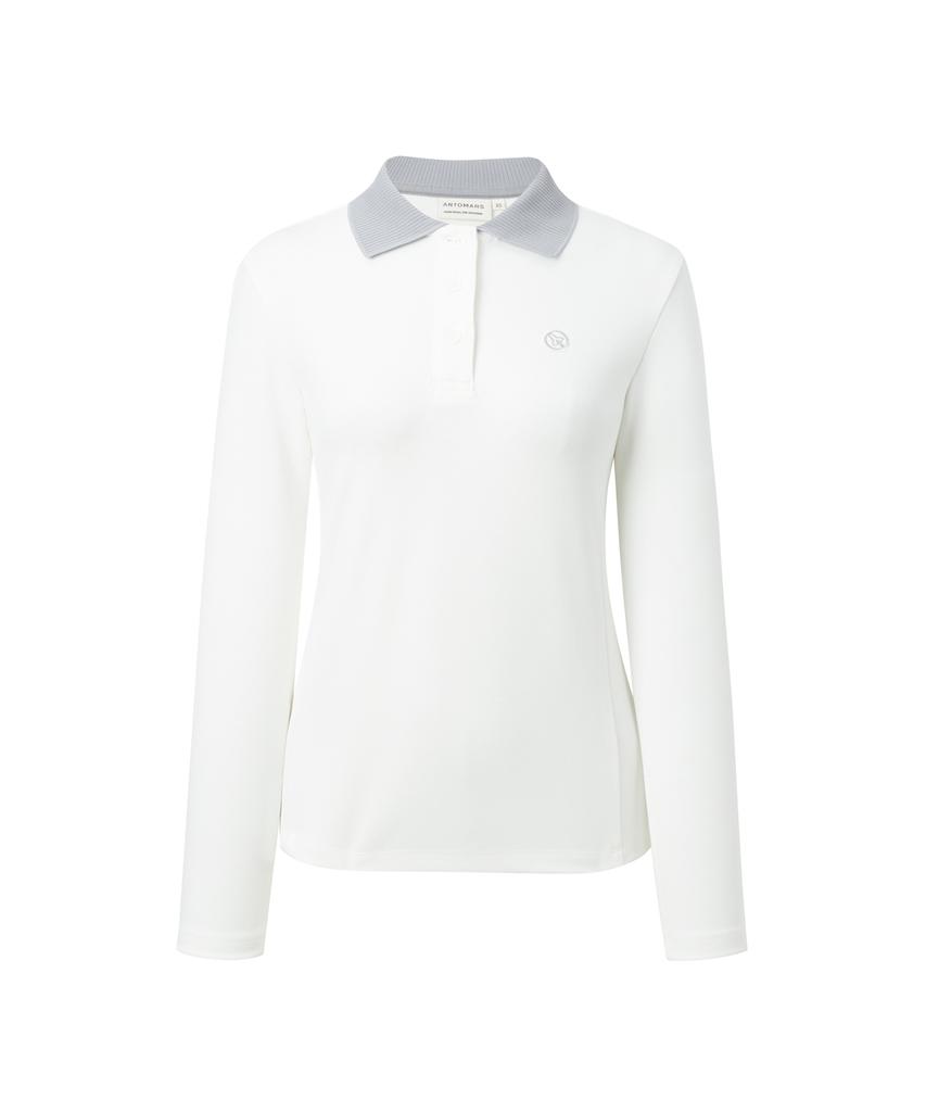 Antomas Spaceship Logo Wappen Pique Polo Women'S - White