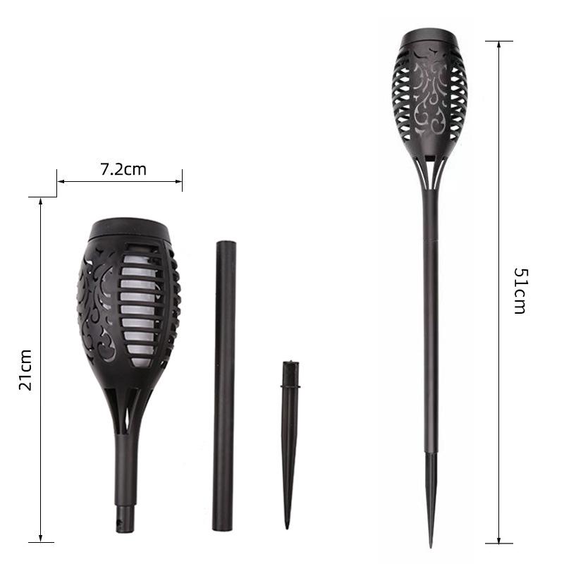 12LED Solar Street Torch - Outdoor Flame Light Simulation for Courtyard Decor