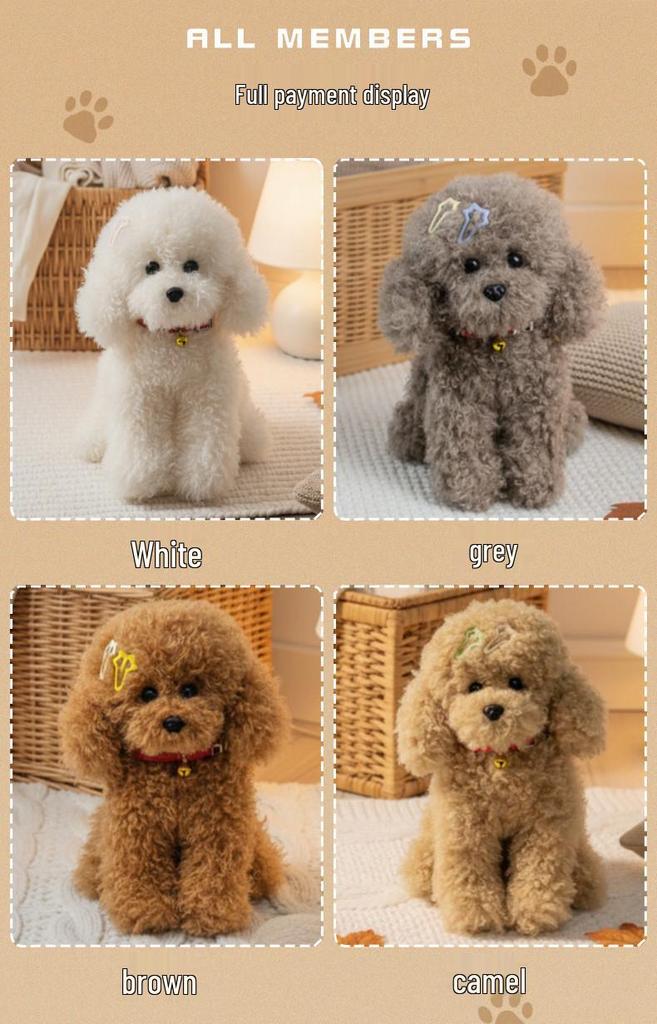 Cute Realistic Teddy Dog Plush Toy - Children's Birthday Gift & Desk Companion