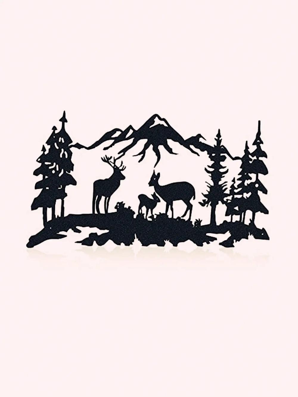 Лазерная резка знаков оленей или медведей для декора домика — фото 6