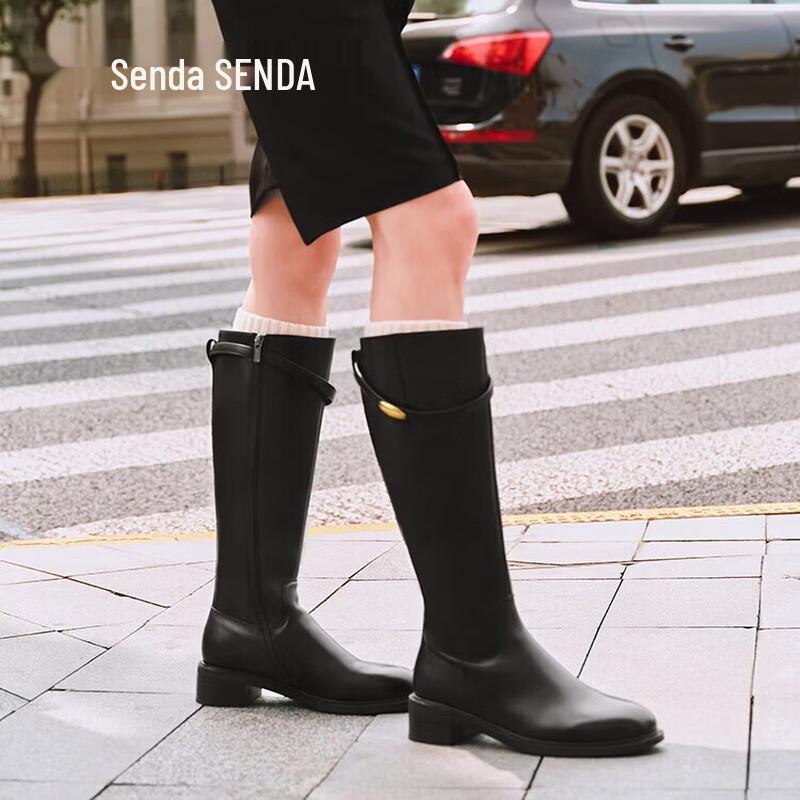 SENDA Women's Winter Chunky Heel Over-the-Knee Knight Boots ZTI12DG5