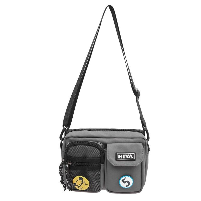 

Gangfeng neutral tooling locomotive badge satchel new daily commuter mobile phone build messenger bag серый