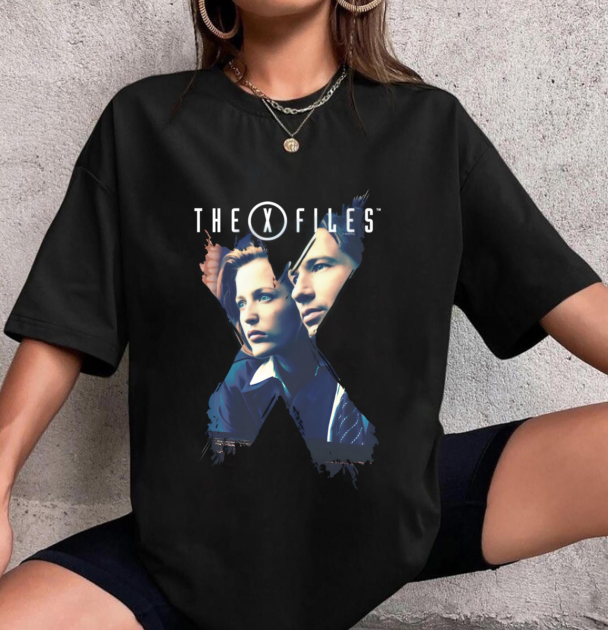 XFiles movie pattern Tshirt XFiles fan gift Tshirt retro Tshirt summer new unisex casual fashion Tshirt S
