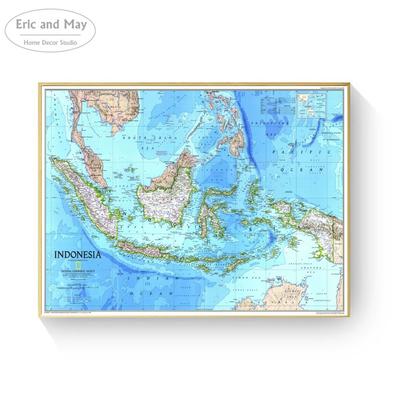 Indonesia Map Large Size HD Posters and Prints Wall Art Decorative Picture Canvas Painting For Living Room Home Decor Unframed