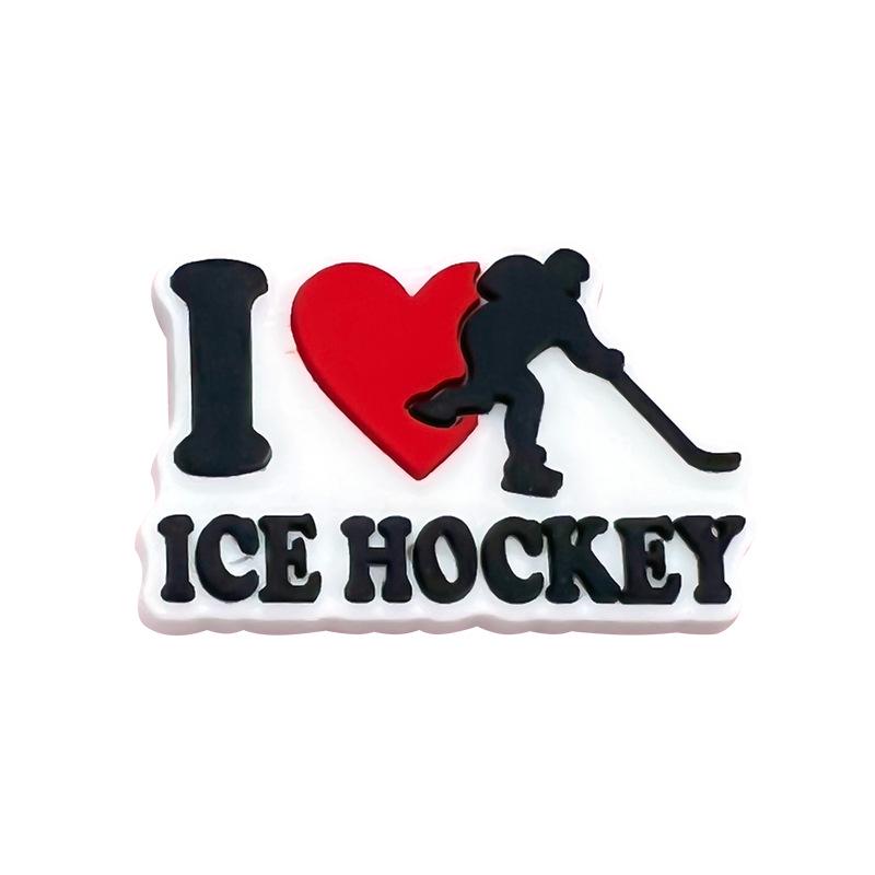 International Ice Hockey Student Pen Holder with Detachable Soft Rubber PVC Decoration