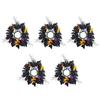Colorful Flower Candle Wreaths Pack of 5 Tealight Candle Holders Rings for Halloween Parties Table Centerpieces Decors