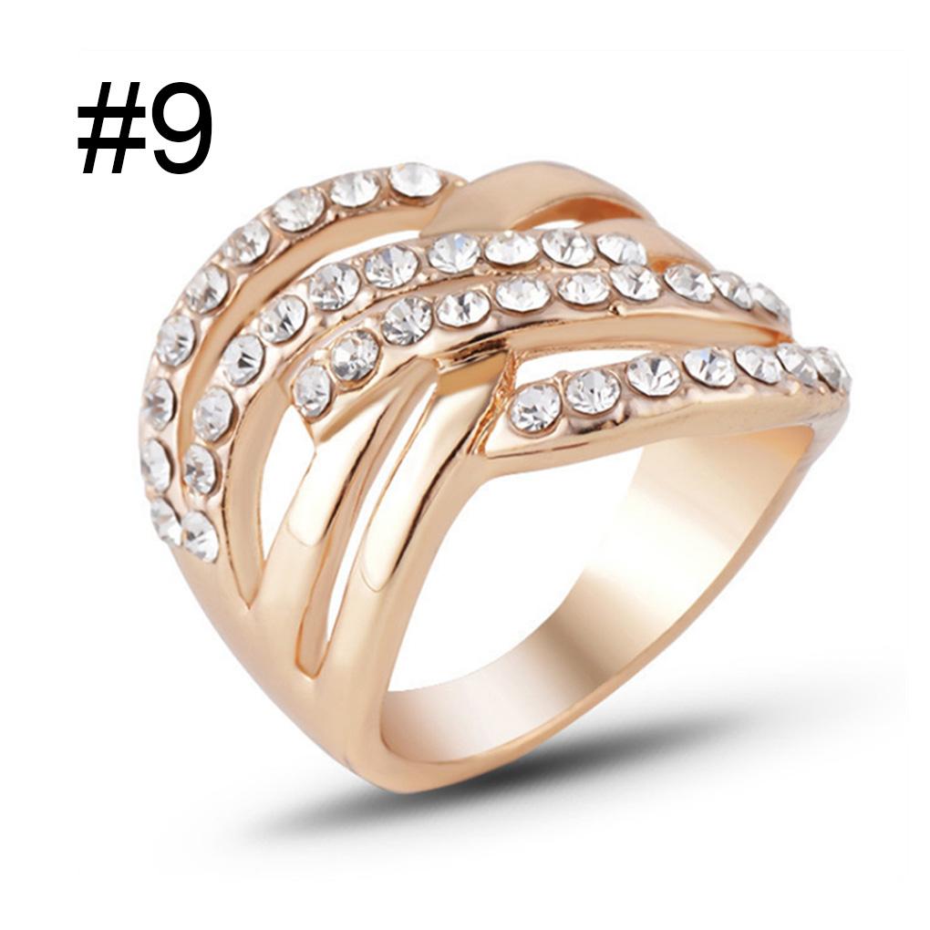 Vintage Damen Kristallring Ästhetisch Niedlich Hochzeit Teenager Ehefrau Knöchelschmuck Büro Urlaub Personalisiertes Geschenk Accessoires