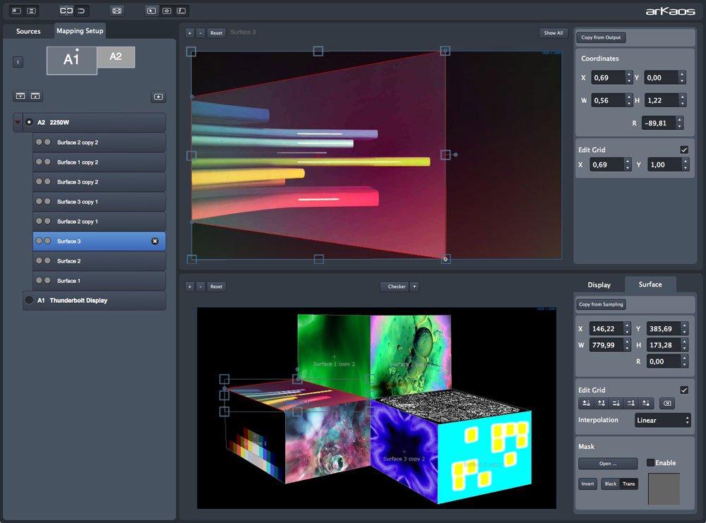 

ArKaos projection mapping compatible video mix software GrandVJ 2 XT