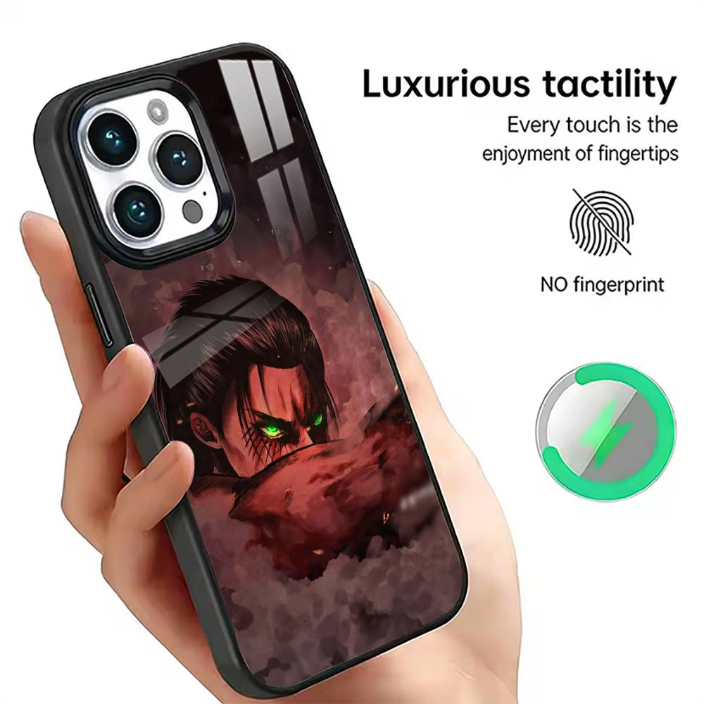 Attack On Titan Eren Yeager Phone Case Magnetic with Magsafe Wireless Charging For iPhone17,16,15,14,13,12,11 Plus,Pro