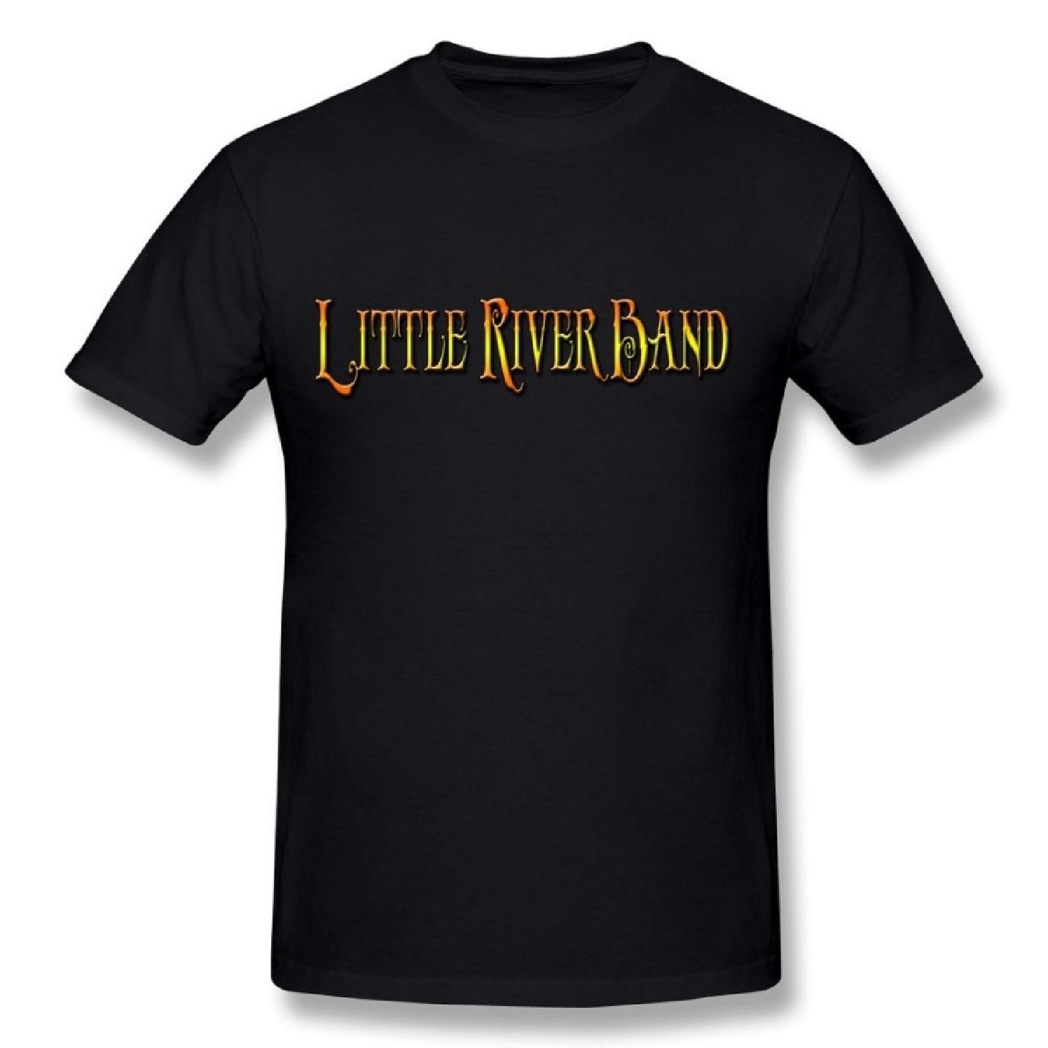 SANYOU Men s Little River Band Logo Design T-shirt Size XL Black S