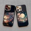 Luxury Moon On The Branch Soft Silicone Phone Cases For iphone 16 13 12 11 Pro Max 15 14 Pro Max Plus XR X XS 7 8 plus SE2 Cover