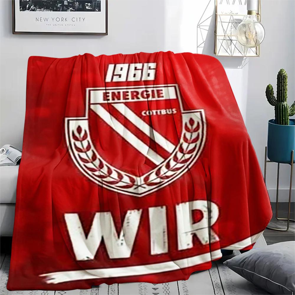 1 Stück Energie Cottbus Aufdruck Flanelldecke, Hohe Qualität, Bequem für Alle Jahreszeiten, Heimdekoration, Wärme und Komfort, Perfekt für Weihnachtsgeschenke38