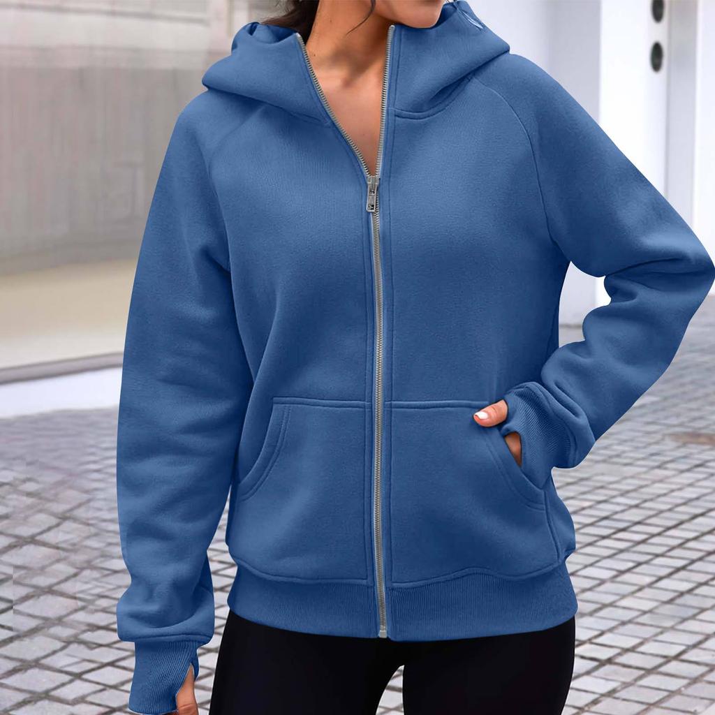 Dámské mikiny na zip Fleecové bundy Oversized mikiny Podzimní módní outfity Svetry Zimní oblečení