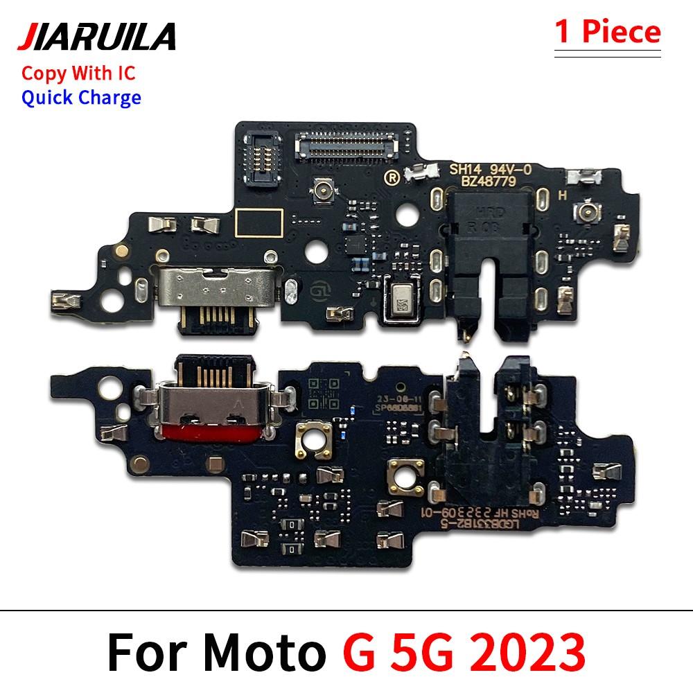 USB Dock Connector Charging Port Flex Cable For Moto G04 G14 G24 G34 G54 G53 G84 5G G13 G22 G23 Charger Board With Mic Module