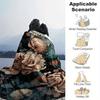1pc Peony Printing Lightweight Flannel Blanket, Comfortable and Warm Blanket, for Camping Sofa Bed and Couch Office, Gift
