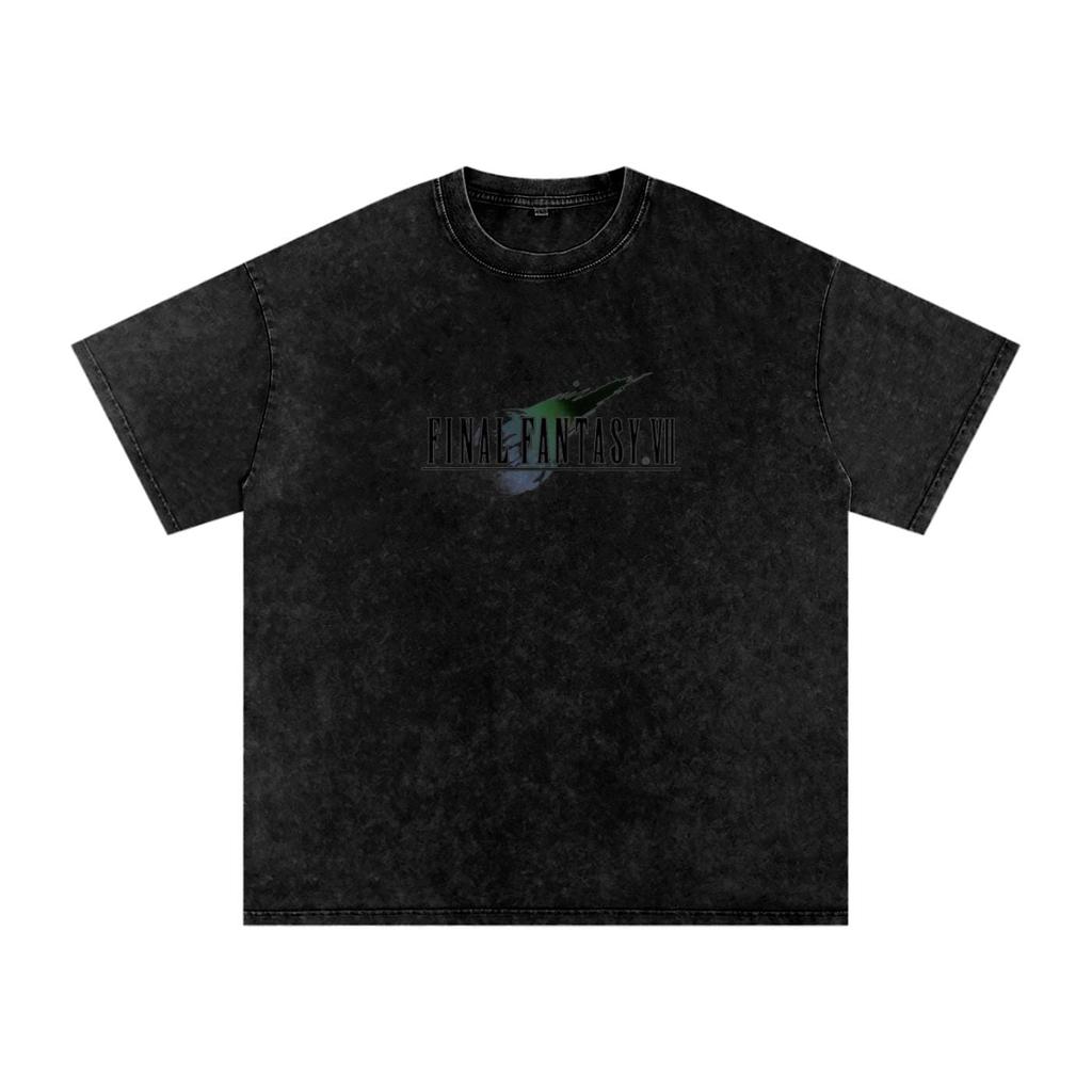 Final Fantasy VII - Acid Wash Oversize T-Shirt - 250 GSM