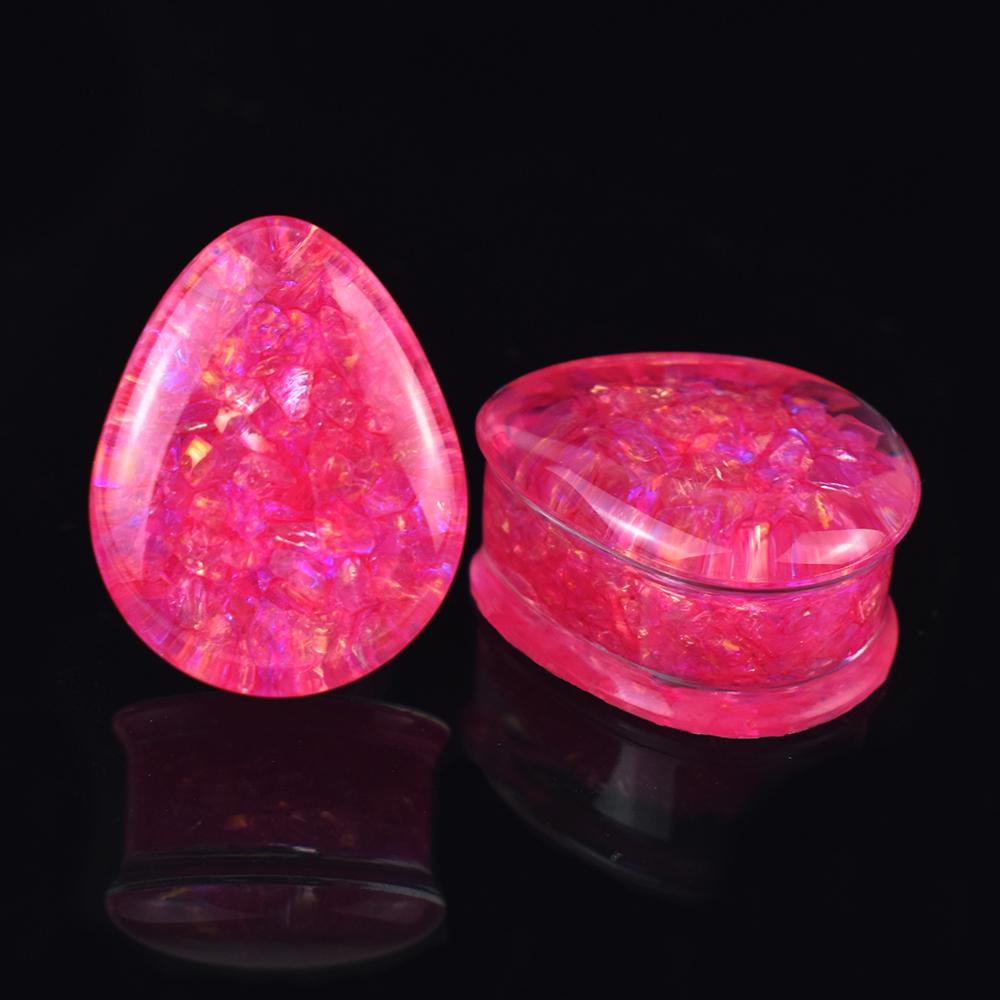 

2 шт. 8-50 мм Многоцветные Блестящие Пайетки Капля Туннели Плаги Расширители Тоннели для Ушей Растяжки Пирсинг Украшения для Тела для Женщин Мужчин 8mm розы красного