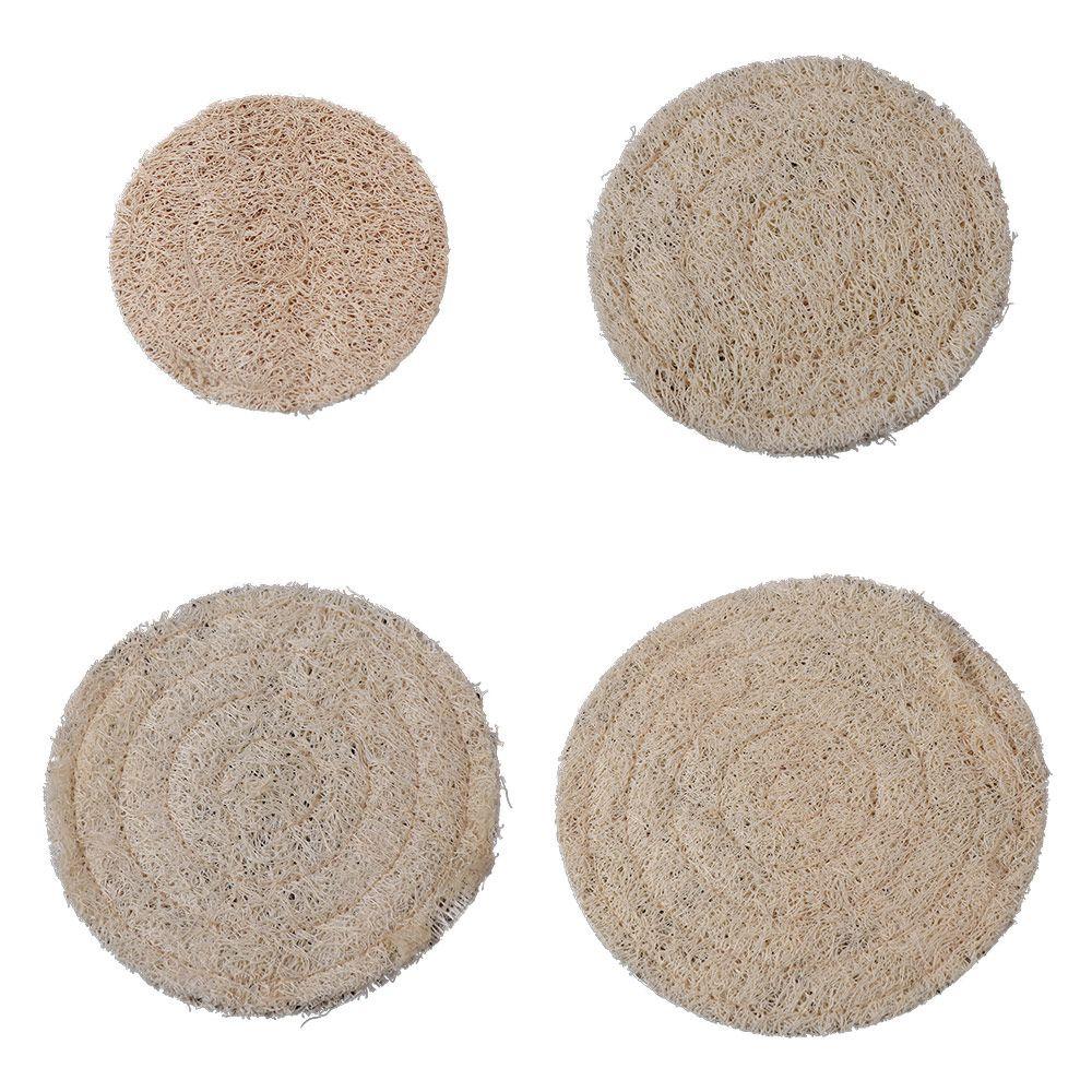 

Loofah Fibre Tea Cup Mat Round Loofah Mat Teaware Teapot Pad Tea 8cm