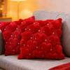 45*45 CM Heart Plush Pillow Cover Soft Throw Pillow Cover Embroidery Pillowcase  Gift