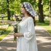 Breathable Flower Embroidery Headscarf Thin Women Lace Bandana Lace Scarf Veil Headbands  Summer