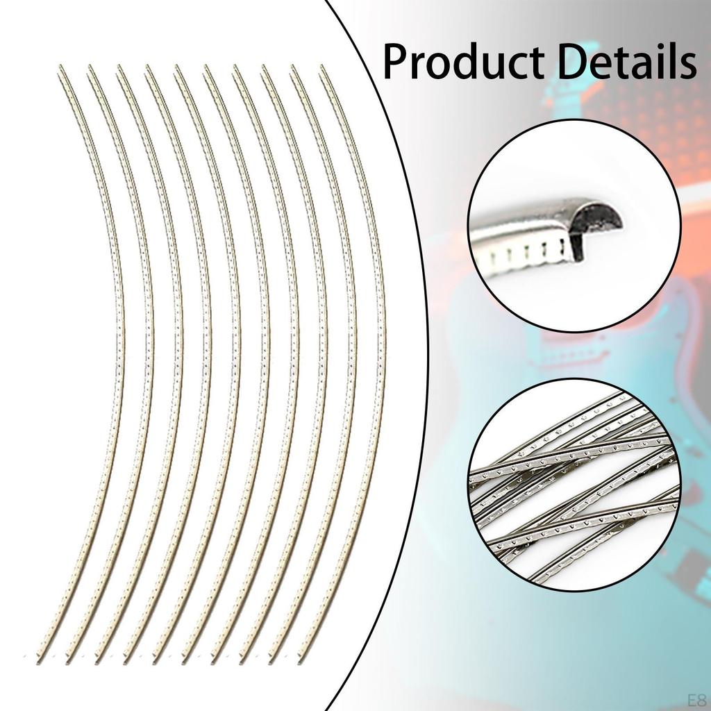 10 Count Guitar Fret Wires Accessories for Fingerboard Replacement