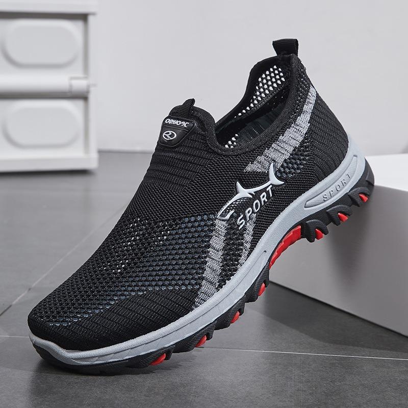 Summer new large size fly-woven men's shoes casual breathable and comfortable mesh sneakers men
