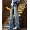 JYL Men's Jacquard Jeans  Vintage Cleanfit Slim Straight Casual Denim