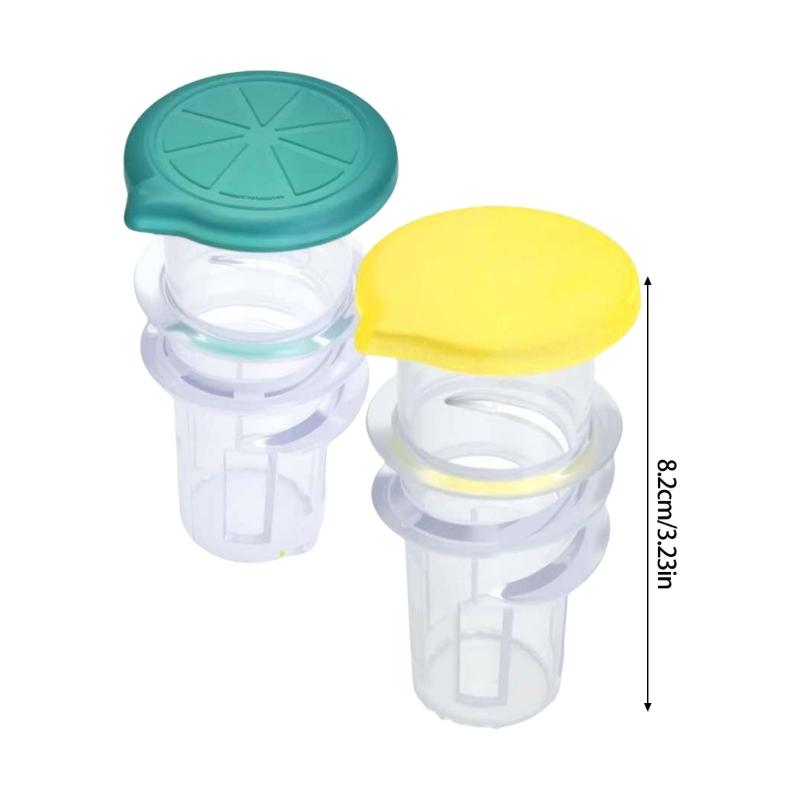 2Pcs Clear Plastic Screw Top Juice Squeezer Lemon Squeezer Kitchen Tool Manual Juice Extractors for Drink Cooking