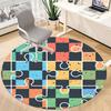 1pc Puzzle Pieces Office Round Area Rug, Indoor Mat Suitable ForOffice, Under Office Chairs Bedroom Living Room Home Decor, Room Decot177