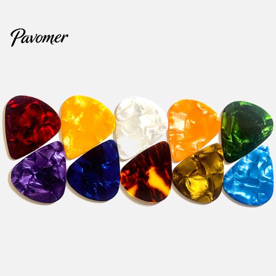 0.5mm Guitar Picks 30Pcs Plectrums 0.75mm 1.0mm Thin Variety Colorful Ukulele Love Heart Celluloid for Bass Electric Acoustic Guitars