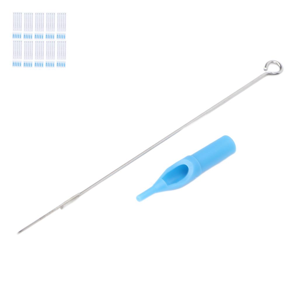 Tattoo Needles Tips Set 50pcs Disposable Mixed Tattoo Needles 50pcs Assorted Disposable Tattoo Tips(7RS+7RT )