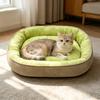Cat Sofa Soft Plush Bed with Thickened Filling and Neck Protector Anti-Slip Bottom for Warm Winter Cats