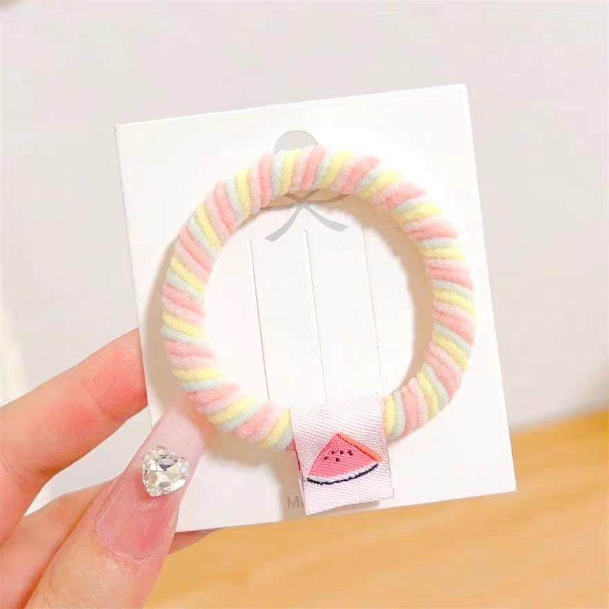 New Ice Cream Color High Elastic Hair Ties - Damage-Free Candy Color Rubber Bands for Girls
