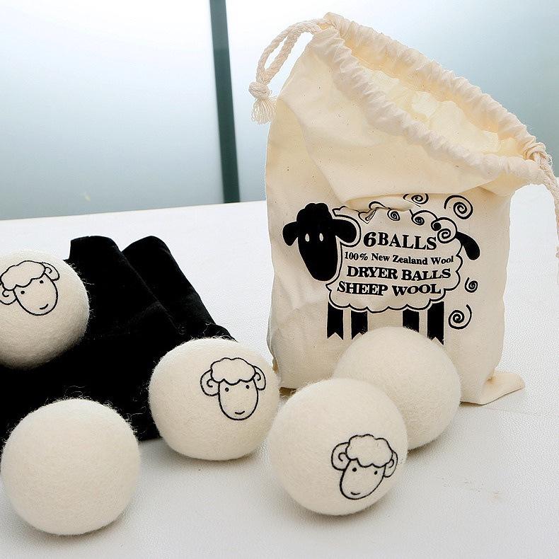 Wool Dryer Balls for Fluffy, Anti-static, Quick-dry Laundry