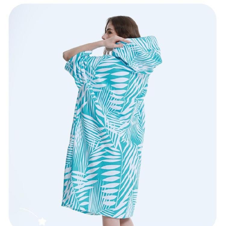 Quick Drying Hooded Towel Changing Robe Changing Towel Poncho Hoodied Robe for Swimming Wetsuit Beach Swimsuit Changing