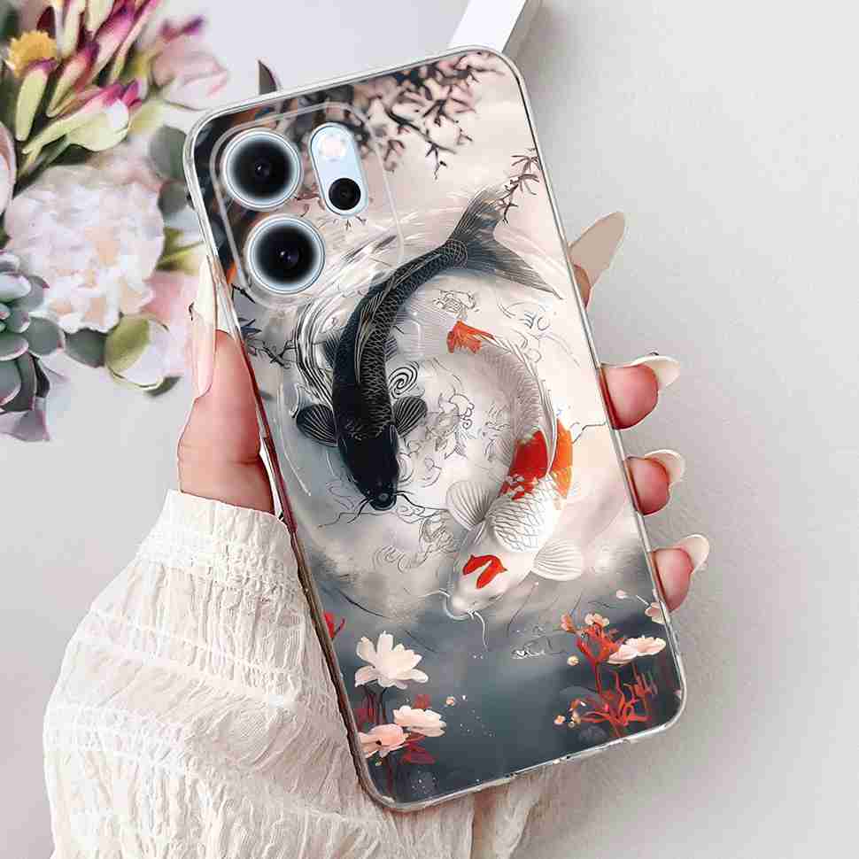 Für Oppo Reno14 F 5G CPH27436.57" Hülle Bunte Schmetterlingsblumen TPU Weiche Silikonhülle Für Oppo Reno 14 F RENO14F Handyhüllen