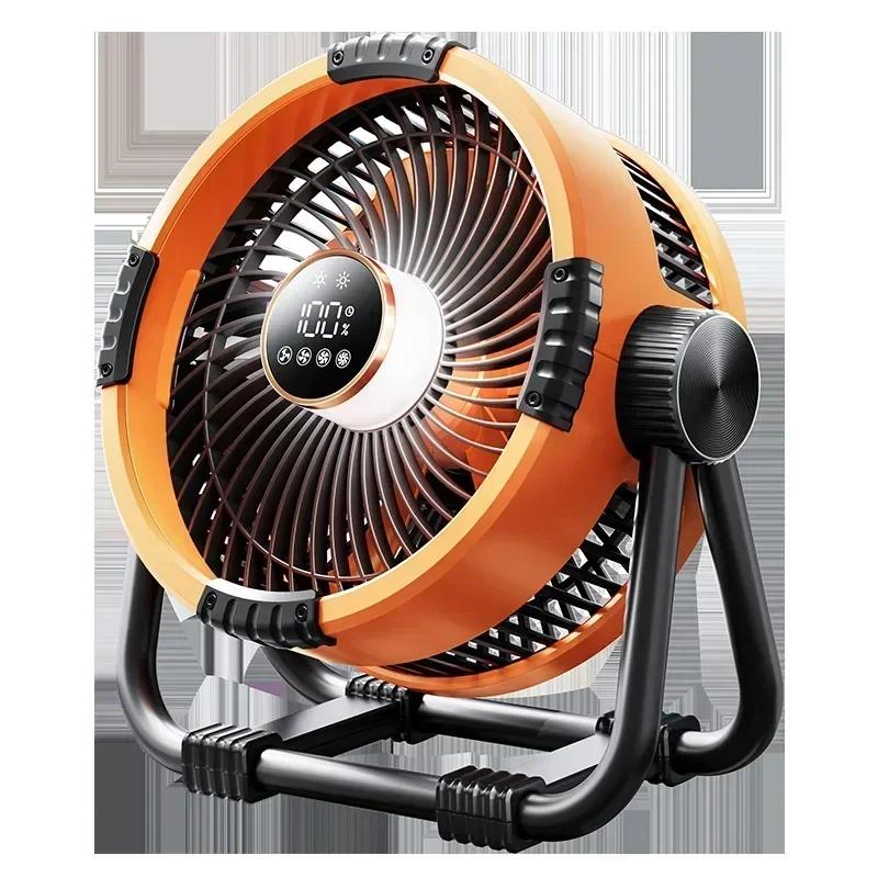 

New Multi functional Six in One Desktop Fan Outdoor Camping Fan Air Recirculator 4-speed Adjustable Wireless Tent Ceiling Fan оранжевый