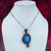 Sleeping Beauty Turquoise Gemstone Pendant Handmade Copper Wire Wrapped Pendant