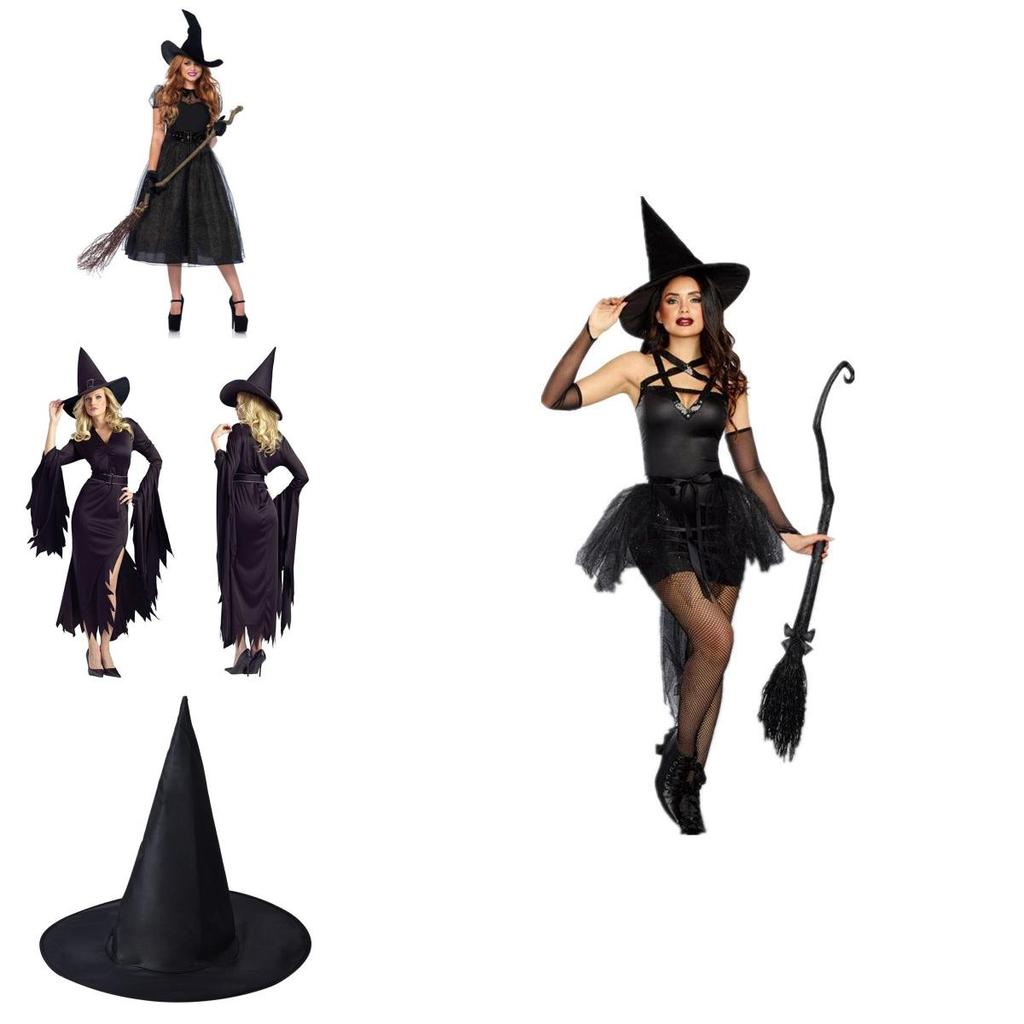 Spellbinding Sleeveless Witch Dress Featuring Elegant Accessories For Halloween Celebrations