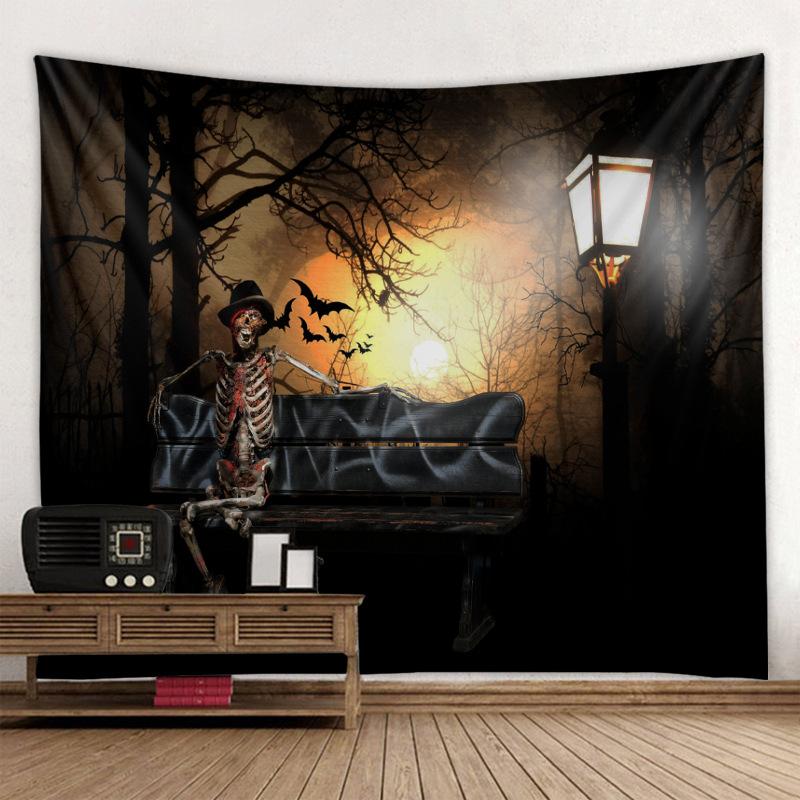 Halloween Wall Decor Backdrop  Party  Covering Tapestry Home Bar