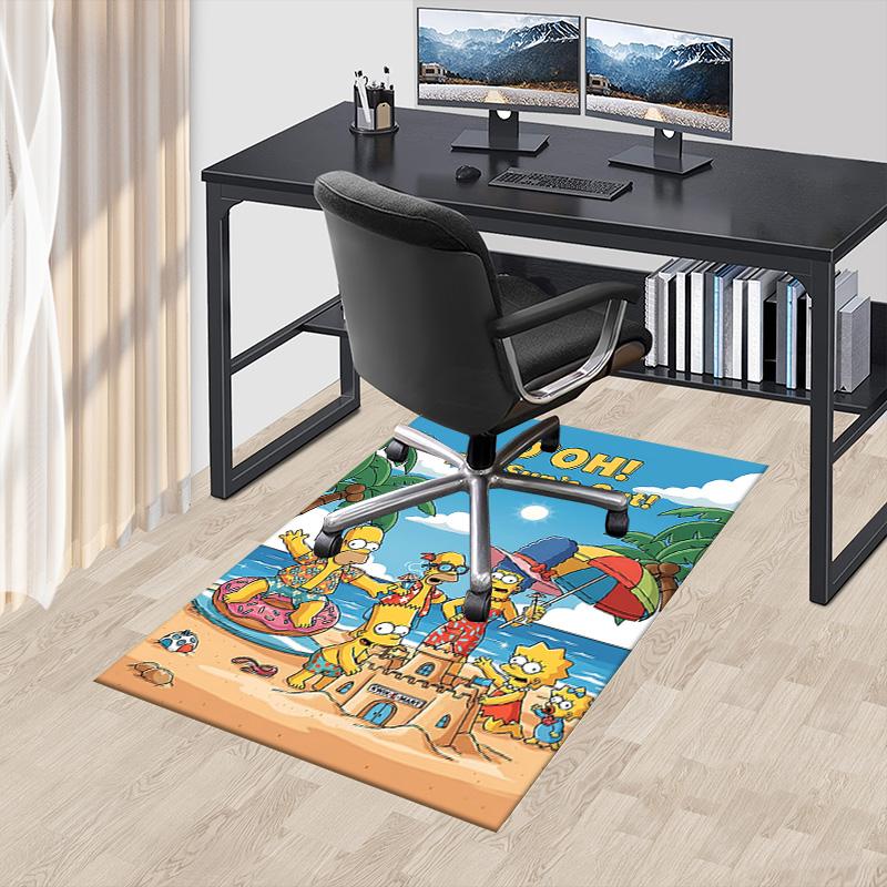 1pc Simpsons Family Portrait Carpet for Playroom Bedroom Living Room Sofa Home Decor,kids Game Area Rug Non-slip Floor Mat Y729101