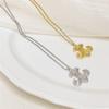 [Gioielli Qi Bicolore] Collana Iris Medievale Seta Spazzolata Retrò Personalità di Nicchia Lusso Leggero Senso di Alta Gamma Catena per Clavicola Donna