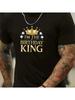 Golden Crown I039;M THE BIRTHDAY KING Short-sleeved T-shirt Summer Round Neck Tren Unisex T-Shirt