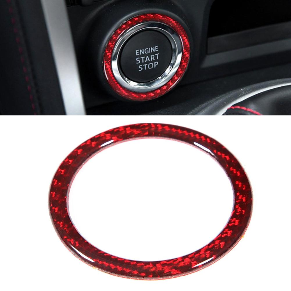 Carbon Fiber Engine Start Button Ring Trim Decoration Fits for Subaru BRZ