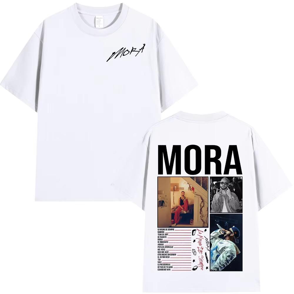 Mora Lo Mismo De Siempre 2025 Album Merch T Shirts Men Women Clothing Fashion Summer Comfort Short Sleeve Oversized T-shirt Tops