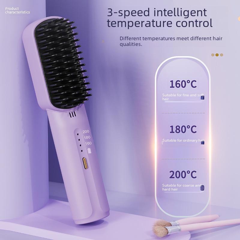 Portable Wireless Hair Straightener & Curler: Rechargeable, Travel-Friendly, Hair-Friendly